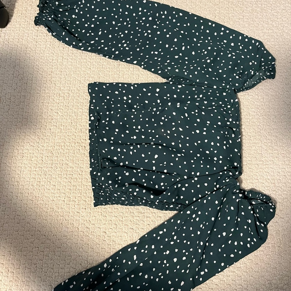 Green crop top size small